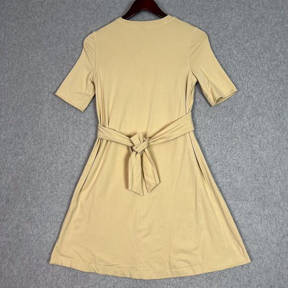Lululemon Prosecco Cotton Wrap Front T Shirt Dress Size 2 - Picture 6 of 10